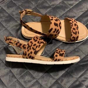Leopard Print Memory Foam Sandals